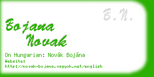 bojana novak business card